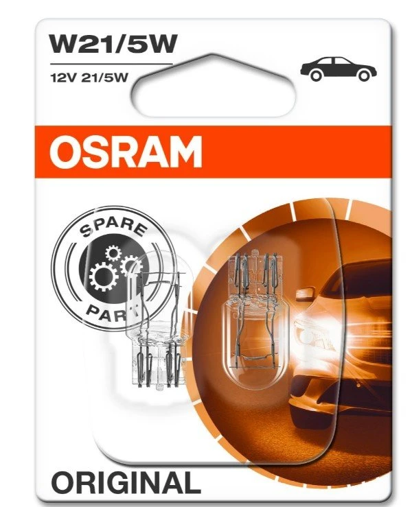 Osram - Лампа накаливания Original W21/5W 12V 21W W3x16q BLI2 (7515BLI2)  440 Лм