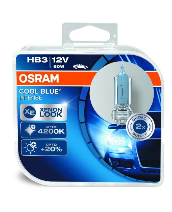 Osram - Галогенні лампи Cool Blue Intense HB3 12V 60W P20d (9005CBI-HCB-DUO)  
