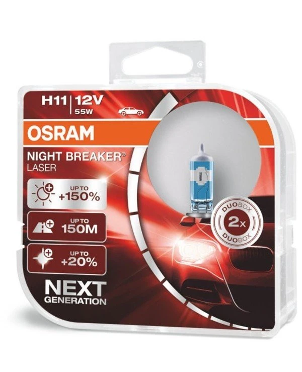 Osram - Галогенная лампа Night Breaker Laser H11 12V 55W PGJ19-2 (64211NL-HCB-DUO)  1350 Лм