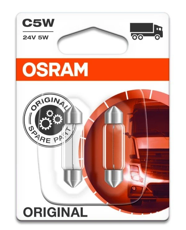 Osram - Лампа накаливания C5W 24V 5W SV8.5-8 (6423BLI2)  22 Лм