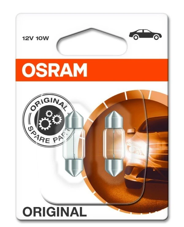 Osram - Лампа накаливания ORIGINAL 12V 10W SV8.5-8 (6438BLI2)  125 Лм