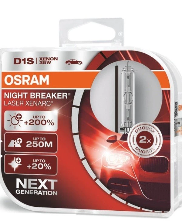 Osram - Ксеноновая лампа Xenarc Night Breaker Laser D1S 85V 35W PK32d-2 (6140XNL-HCB-DUO)  3200 Лм