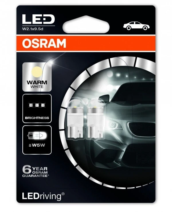 Osram - Autolamps LEDriving Premium W5W 4000K 1W 12V W2,1X9,5D (2850WW-BLI2)  