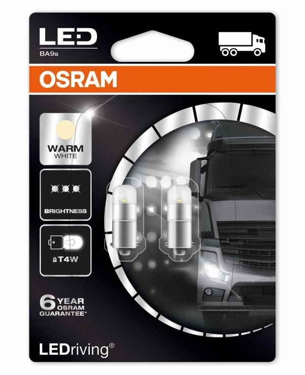 Osram - Комплект светодиодов LEDriving Premium T4W 4000K 1W 24V BA9S (3924WW-BLI2)  