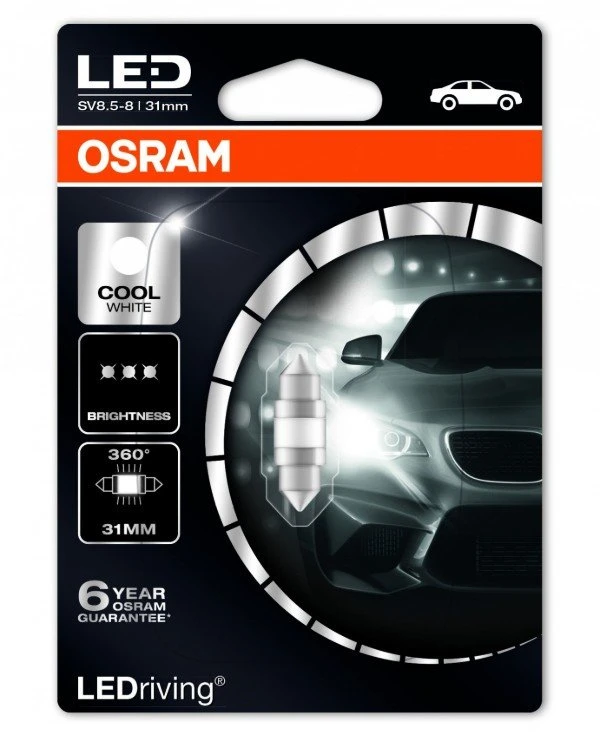Osram - LED lamp LEDriving Premium 1W 12V SV8.5-8 6000K (6497CW-BL)  