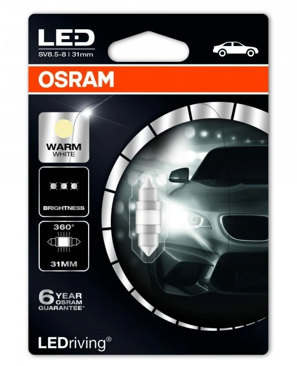 Osram - LED lamp LEDriving Premium 1W 12V SV8.5-8 4000K (6497WW-BLI)  