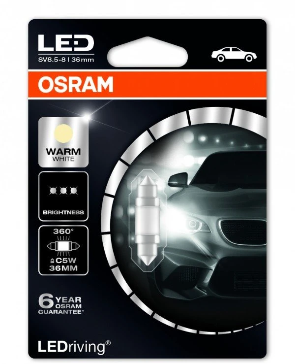 Osram - LED lamp LEDriving Premium C5W 4000K 1W 12V SV8,5-8 5 (6498WW-BLI)  