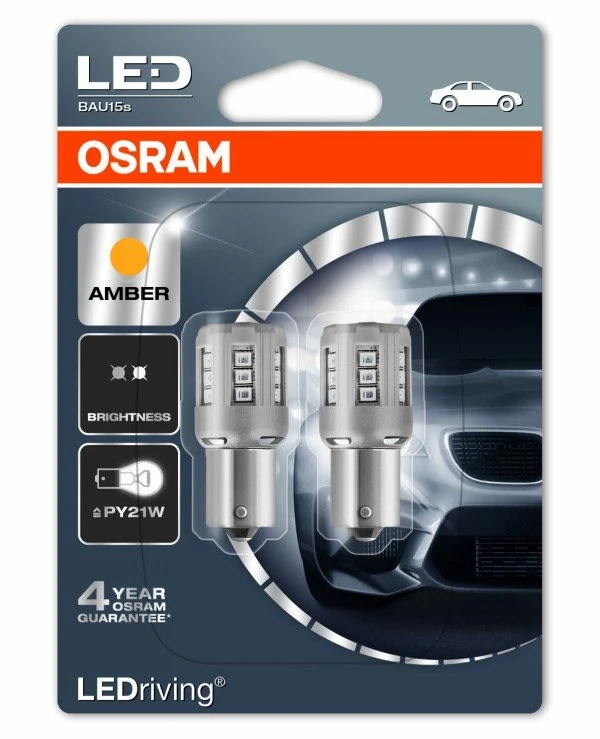 Osram - LED лампа LEDriving Standard 12V PY21W 2500K (7457YE-BLI2)  22 Лм