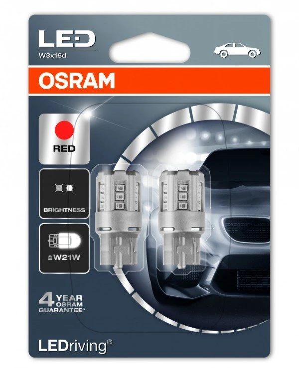 Osram - LEDriving Standard 12V LED Kit W21W 1000 K (7705R-BLI2)  