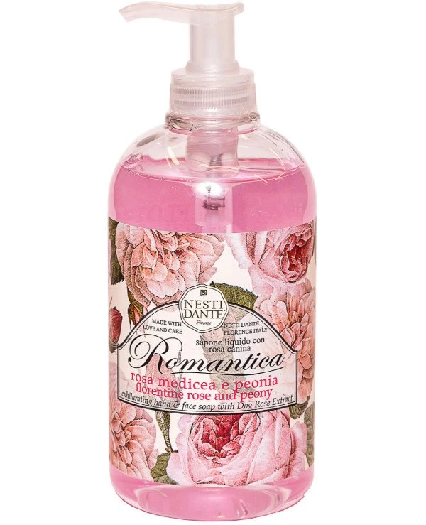 Nesti Dante - Гель для душа Флорентійська троянда і півонія Liquid Romantica Rosa Medicea & Peonia 500 мл