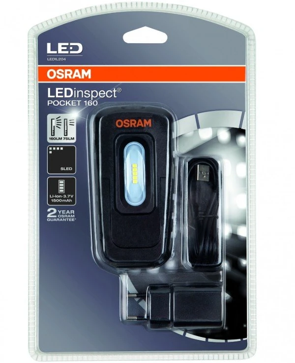 Osram - LED фонарик LEDinspect POCKET 160 (LEDIL204)  Черный, 235 Лм
