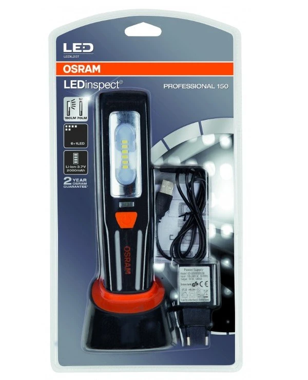 Osram - Инспекционный фонарь LEDinspect PROFESSIONAL 150 (LEDIL207)  Черный, 150 Лм