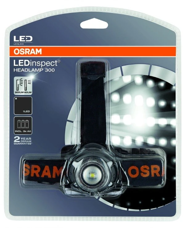 Osram - Фонарь налобный LEDinspect HEADLAMP 300 (LEDIL209)  Черный