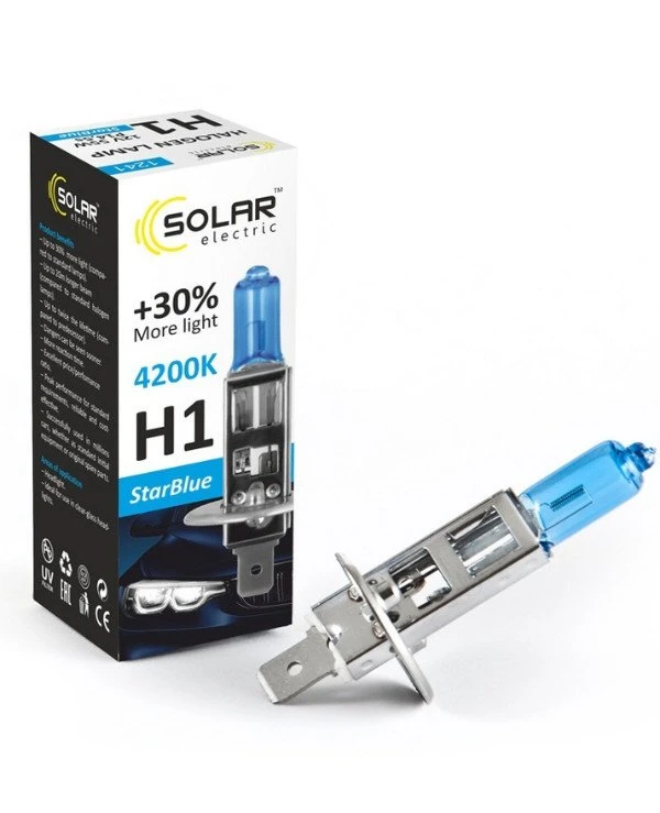 Solar - Галогенная лампа H1 12V 55W P14,5s 4200K (1241) StarBlue 