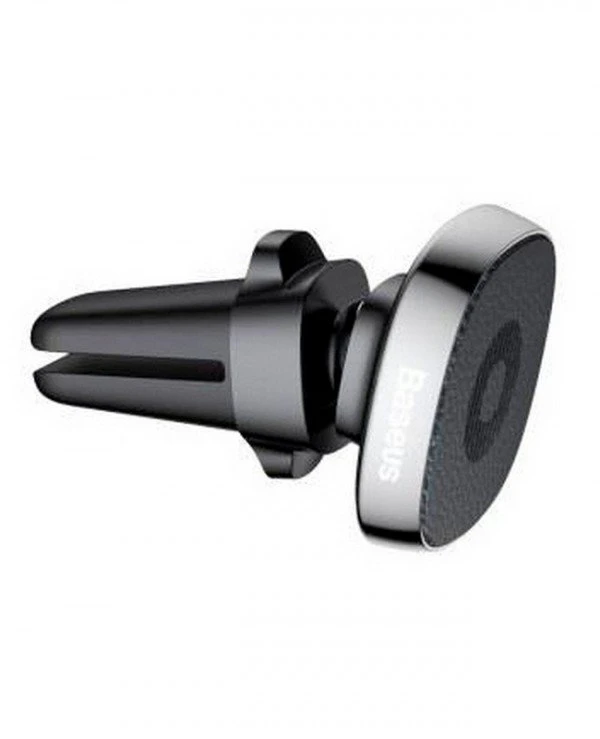 Baseus Автодержатель для телефона, серый | Baseus Privity Series Pro Air Outlet Magnet Bracket Genuine Leather фото 4, цена, купить