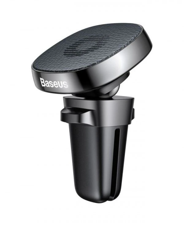 Baseus Автодержатель для телефона, черный | Baseus Privity Series Pro Air Outlet Magnet Bracket Genuine Leather  фото 2, цена, купить