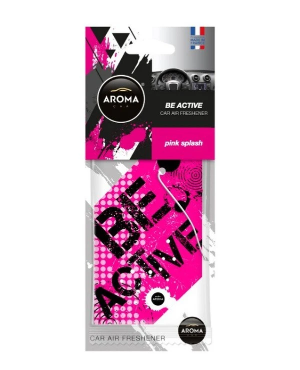 Aroma Car - Подвесной освежитель воздуха "Розовый всплеск" Be Active Pink Splash 5 г