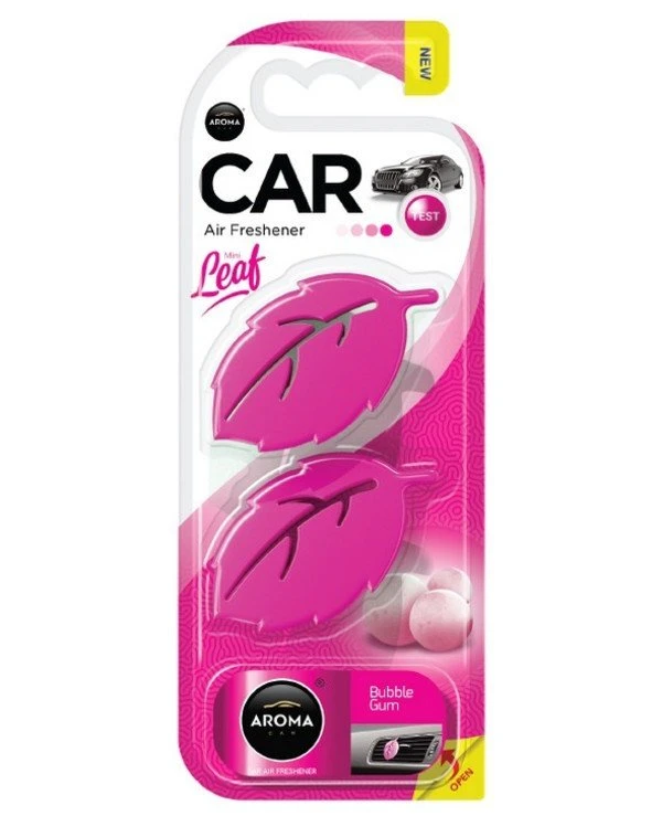 Aroma Car - Ароматизатор на дефлектор "Жвачка" Leaf 3D Mini Bubble gum 