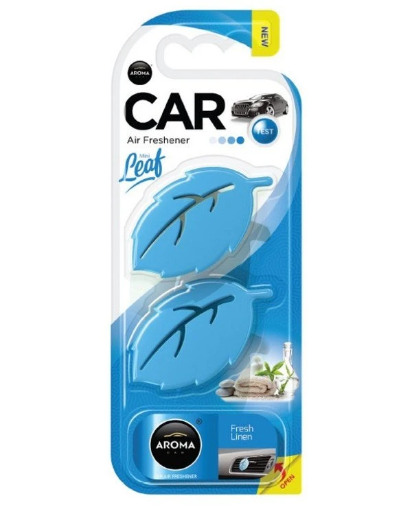 Aroma Car - Ароматизатор на дефлектор "Свежесть" Leaf 3D Mini Fresh Linen 