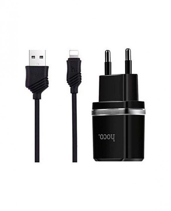 Hoco Сетевое зарядное устройство 2USB + кабель Lightning C12 | df0ddbcdba5611e882dde8de27e11c3c_ca68b920bbdc11e882dde8de27e11c3c