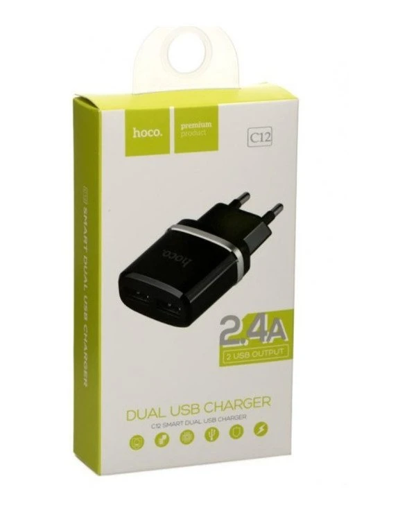 Hoco Сетевое зарядное устройство C12 2.4A 2USB | Hoco C12 2.4A 2USB фото 5, цена, купить
