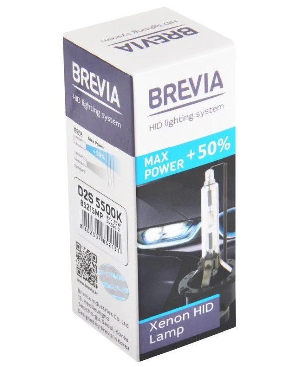 Brevia - Ксеноновая лампа Max Power D2S +50% 4300K  