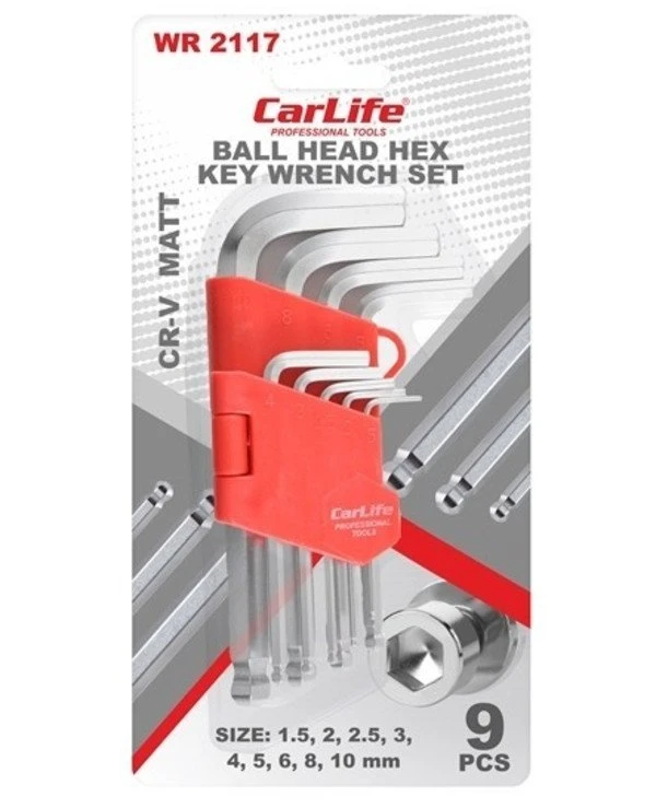 CarLife Набор Г-образных ключей, шарообразный шестигранник короткий | CARLIFE WR2117 фото, цена, купить