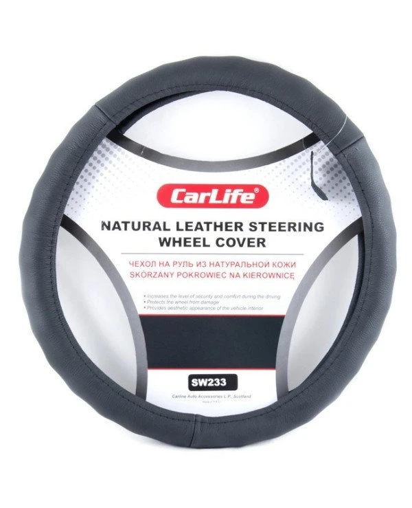 CarLife - Чехол на руль SW233S  Черный, 35-37см (S)