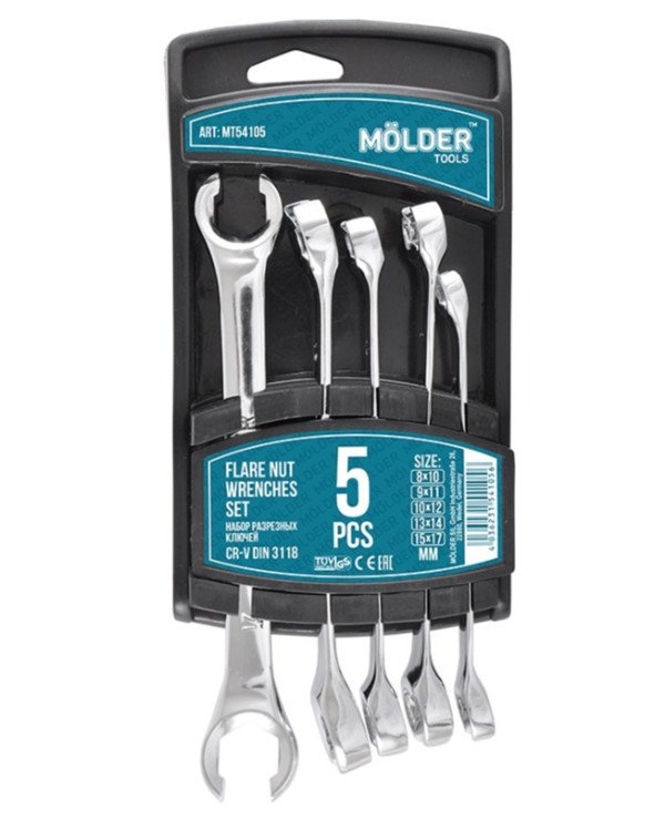 Molder - Set of keys of cutting CR-V 8x10-15x17 mm 5 pieces  