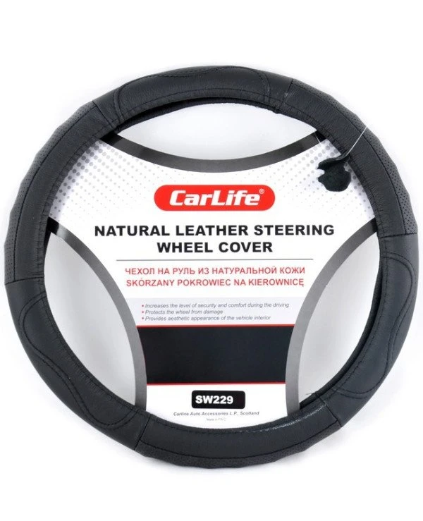 CarLife - Чехол на руль SW229L  Черный, 39-41см (L)