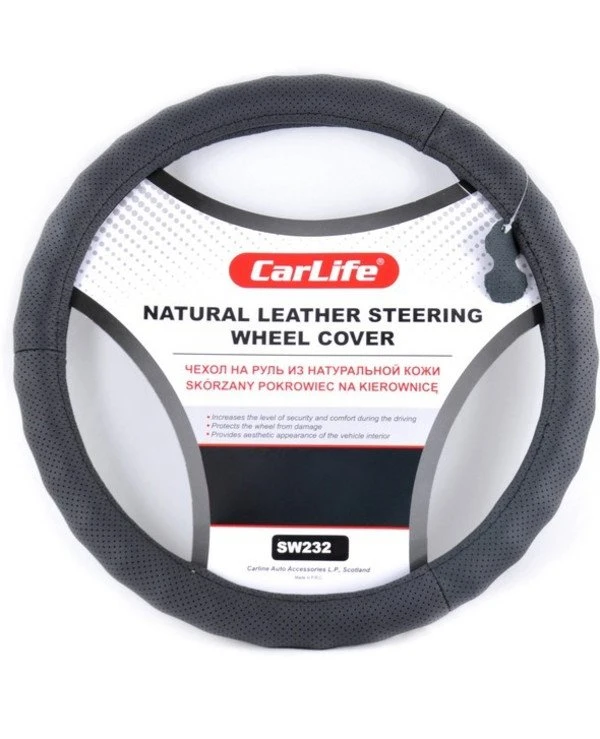 CarLife - Чехол на руль SW232L  Черный, 39-41см (L)