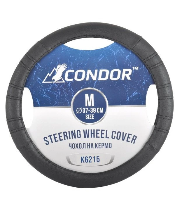 Condor - Чехол на руль K6215  Черный, 37-39см (M)