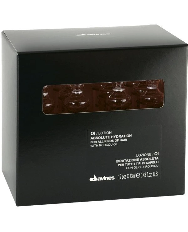 Davines - Лосьон для абсолютного увлажнения волос Oi Absolute Hydration With Roucou Oil 13 мл х 12 шт