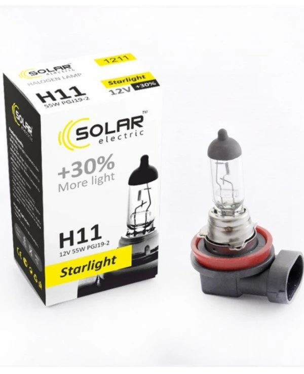 Solar - Галогенная лампа H11 +30% 12V  