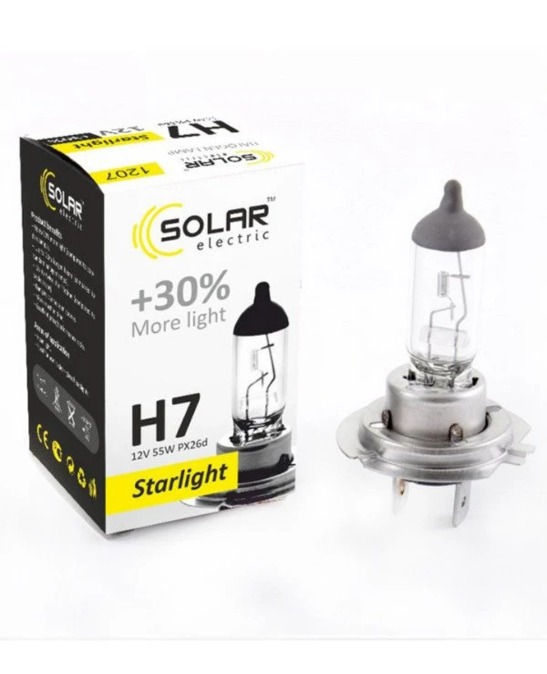 Solar - Галогенная лампа H7 +30% 12V  