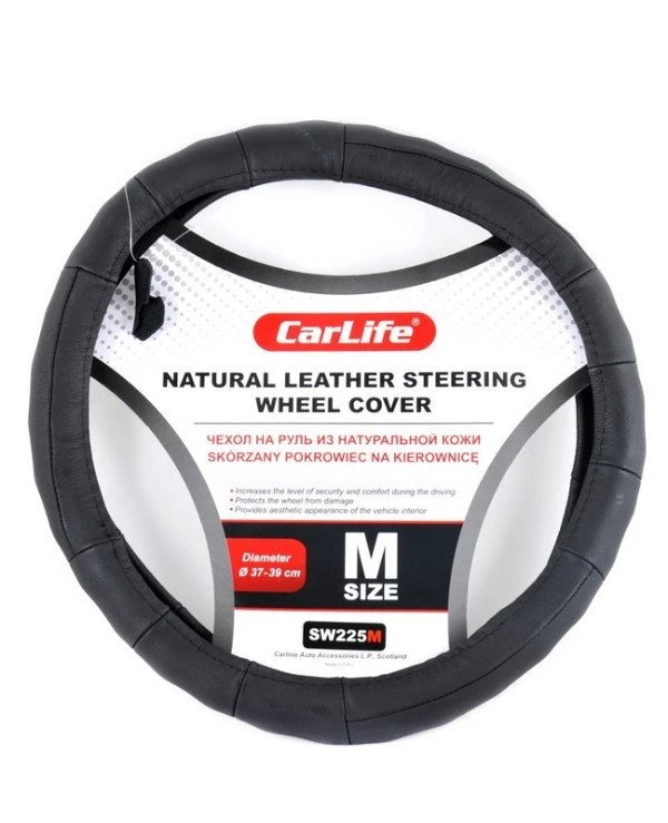 CarLife - Чехол на руль SW225M  Черный, 37-39см (M)