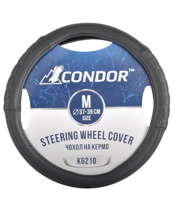 Condor - Чехол на руль K6210  Черный, 37-39см (M)