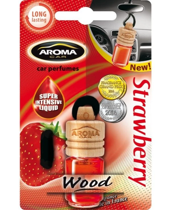 Aroma Car - Ароматизатор "Клубника" Wood Strawberry 4 мл