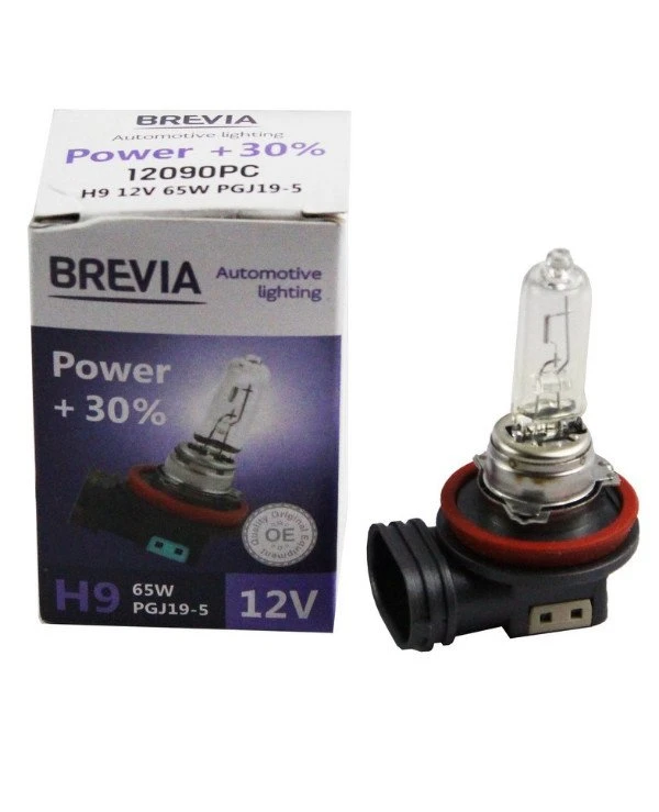 Brevia - Галогенная лампа Power +30% 1 H9 12V 65W PGJ19-5  
