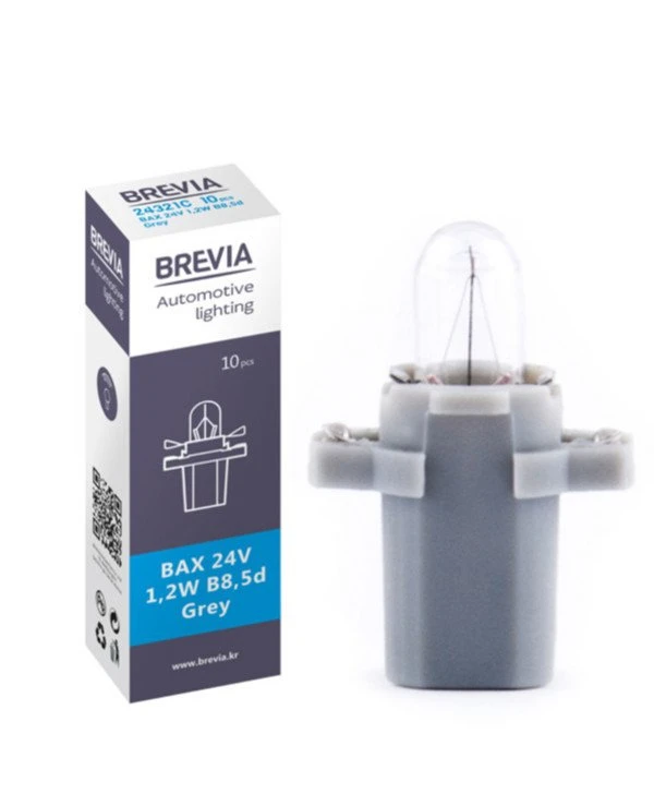 Brevia - Лампа накаливания BAX B8.5d 24V 1.2W Grey CP  