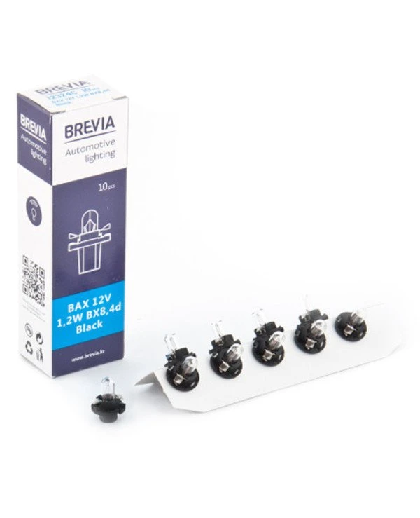 Brevia - Лампа накаливания BAX BX8.4d 12V 1.2W Black CP  