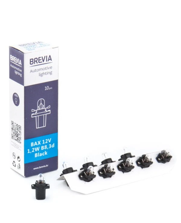 Brevia - Лампа накаливания BAX B8.3D 12V 1.2W BLACK CP  