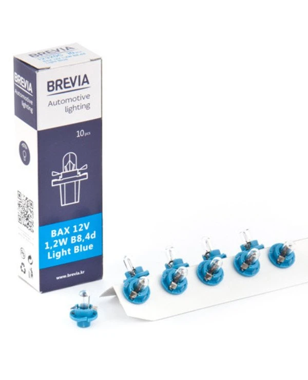 Brevia - Лампа накаливания Light Blue BAX B8.4d 12V 1.2W CP  