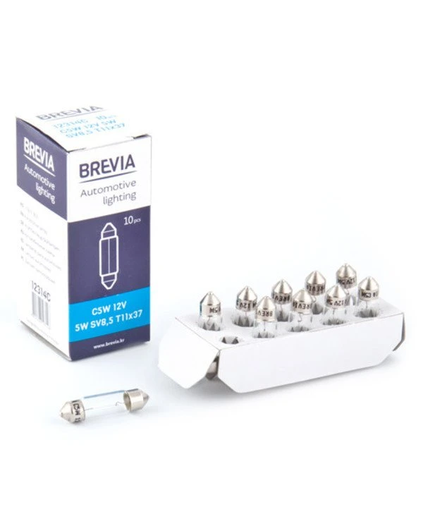 Brevia - Лампа накаливания C5W 12V 5W SV8.5 T11x37 CP  
