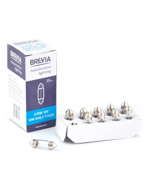 Brevia - Лампа накаливания C10W 12V 10W SV8.5 T11x31 CP  