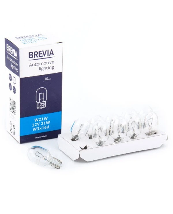 Brevia - Лампа накаливания W21W W3x16d 12V  