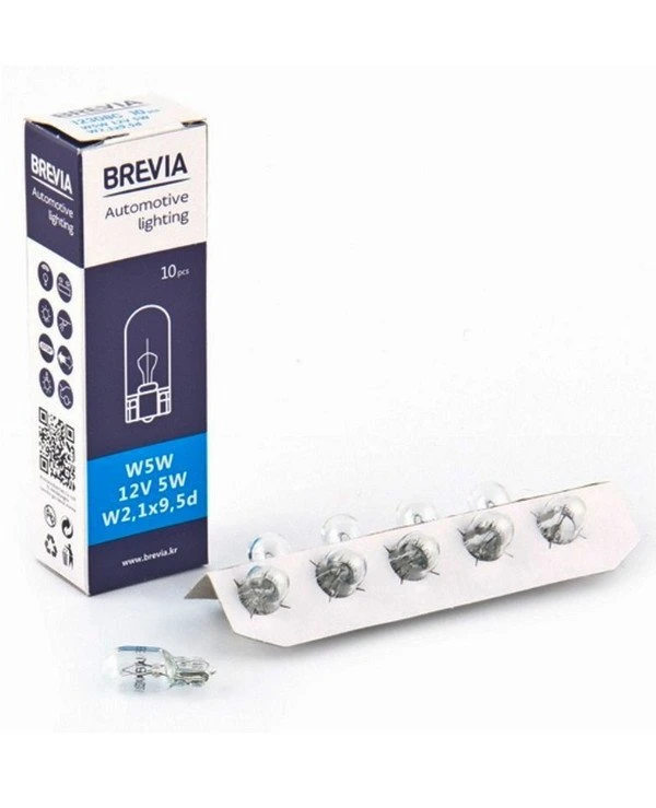Brevia - Лампа накаливания W5W/W2.1x9.5d 12V  