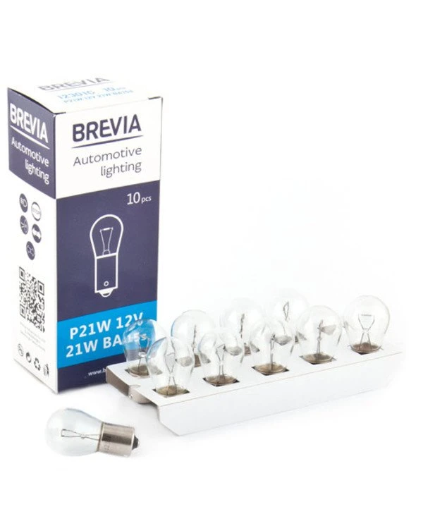 Brevia - Лампа накаливания P21W BA15s 12V 21W  