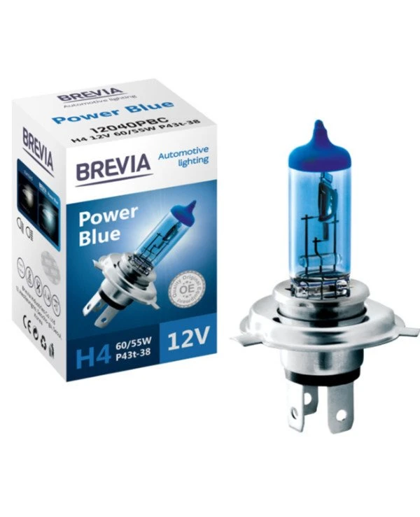 Brevia - Галогенная лампа H4 POWER BLUE  