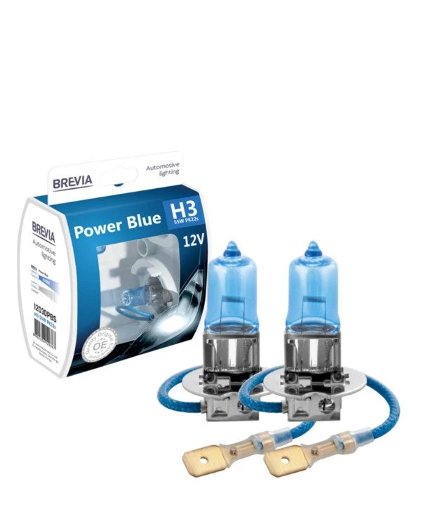 Brevia - Галогенная лампа H3 POWER BLUE  